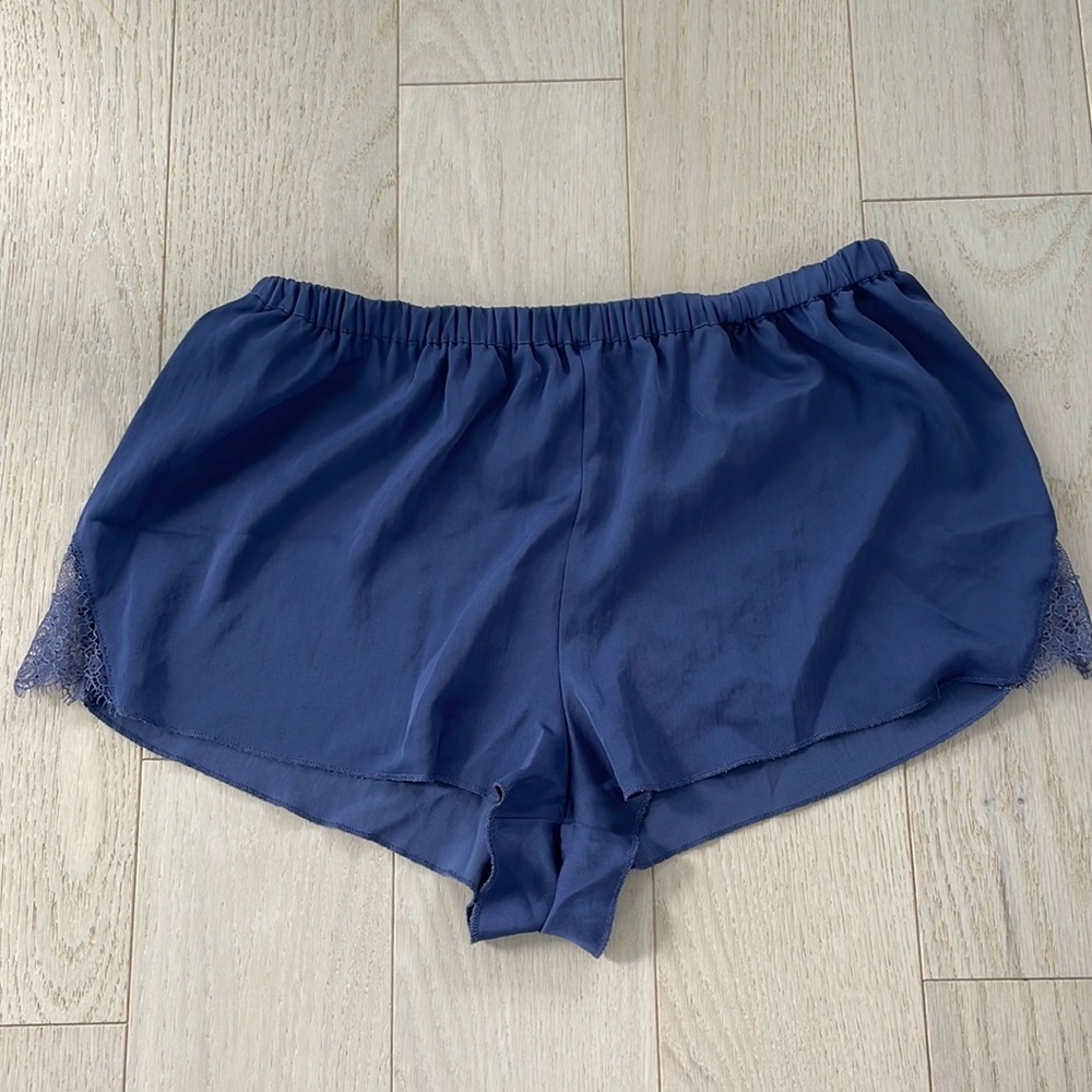 Victoria's Secret Navy Blue Satin Sleep Shorts